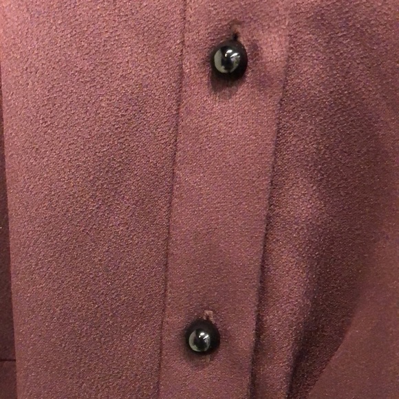 COPY - Equipment AW/19 Burgundy Satin Belted Buttoned Mini Dress - Picture 5 of 12